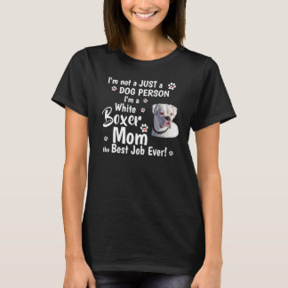 Cute White Boxer Hundar Gifts för Mamma T Shirt