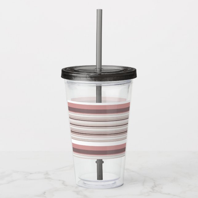 Cute white brun rand take away mugg (Framsida)
