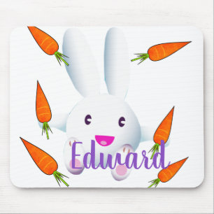 Cute White Bunny & Carrots Musmatta