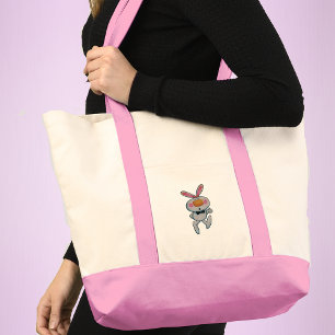 Cute White Bunny Rabbit Orange Nose Thumbs Up-teck Tygkasse