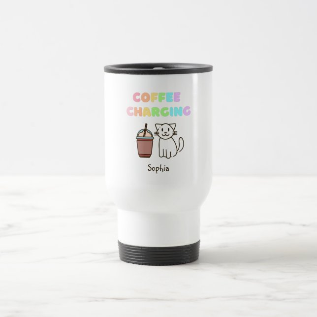 Cute White Cat&Funny Coffee Caffeine Rainbow Resemugg (Center)