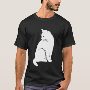 Cute White Cat Kitten Graphic T Shirt