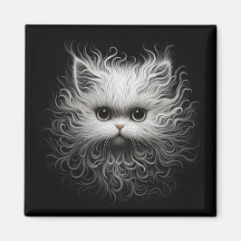 Cute White Cat Magnet