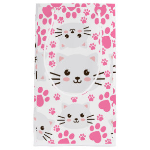 Cute White Cat och Rosa Tass