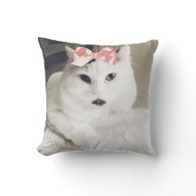 Cute White Cat Pet Anpassningsbar Photo Dekorativ