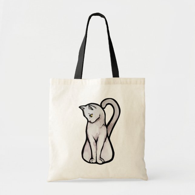 Cute White Cat Tygkasse (Framsidan)