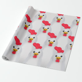 Cute White Chicken / White Tupp Presentpapper