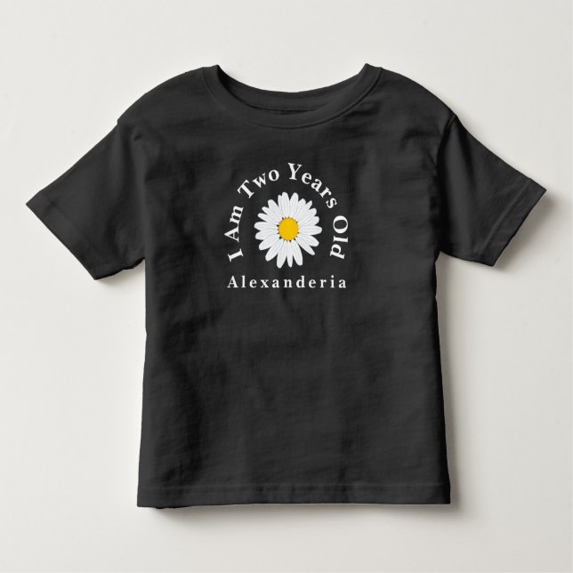 Cute White Daisy-blomman, tillsätt namn, jag är tv T Shirt (Framsida)