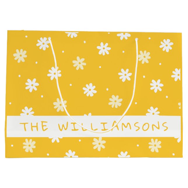 Cute White Daisy Personlig Gult Påsk (Baksidan)