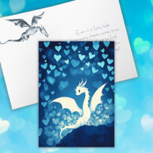 Cute White Dragon för Grandson Valentine Day