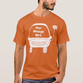 Cute White Electric Car Personlig T Shirt