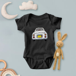 Cute White Figaro Car Figaration Baby Bodykostym T Shirt