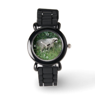 Cute White Fluffy Sheep Eep Glitter Watch Armbandsur