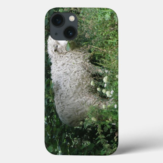 Cute White Fluffy Sheep iPad Case (Baksida)