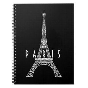 Cute white Frankrike Paris Eiffel torn Anteckningsbok