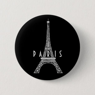 Cute white Frankrike Paris Eiffel torn Knapp