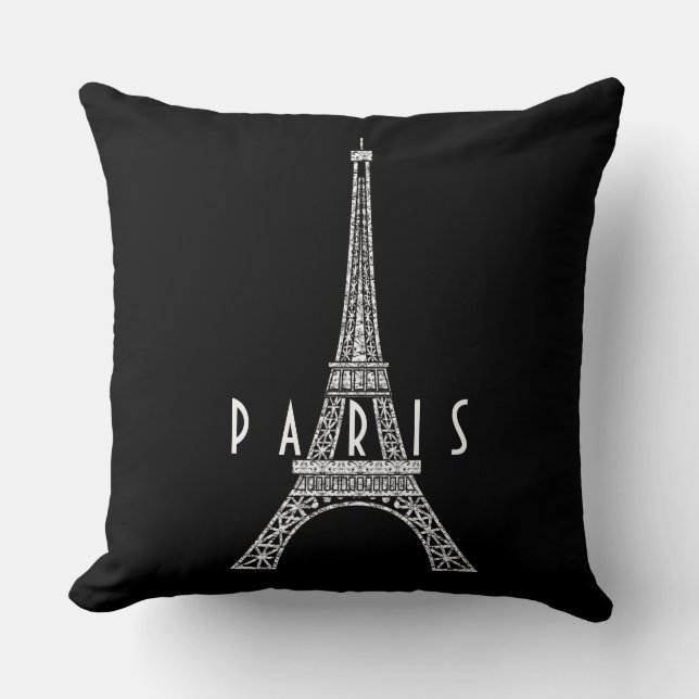 Cute white Frankrike Paris Eiffel torn Kudde (Framsida)