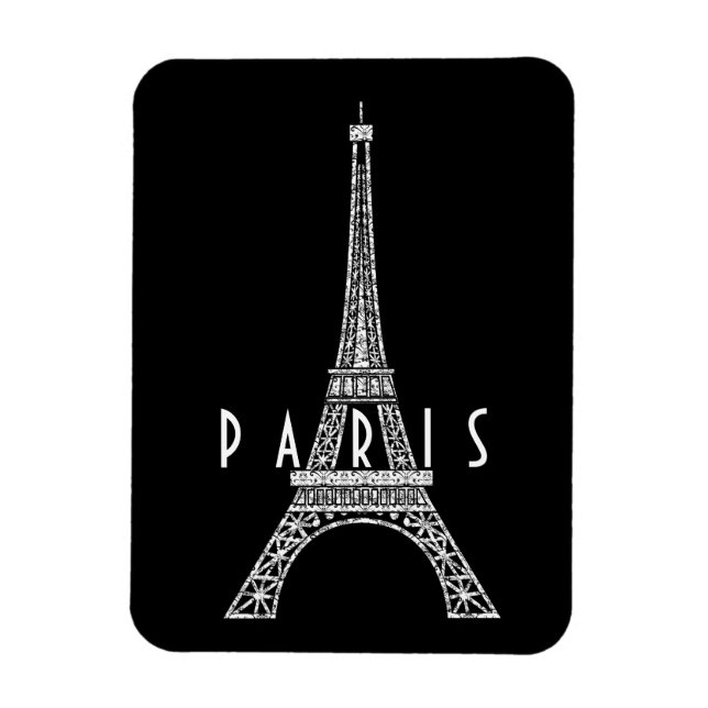Cute white Frankrike Paris Eiffel torn Magnet (Vertikal)