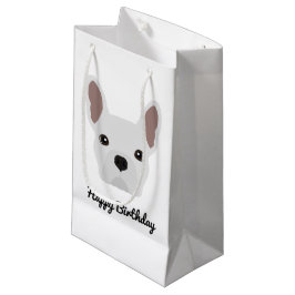 Cute White Fransk Bulldog Birthday