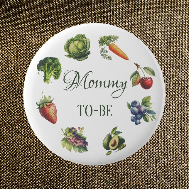 Cute White Garden-Mamman för att bli babyåda Knapp (Skapare uppladdad)