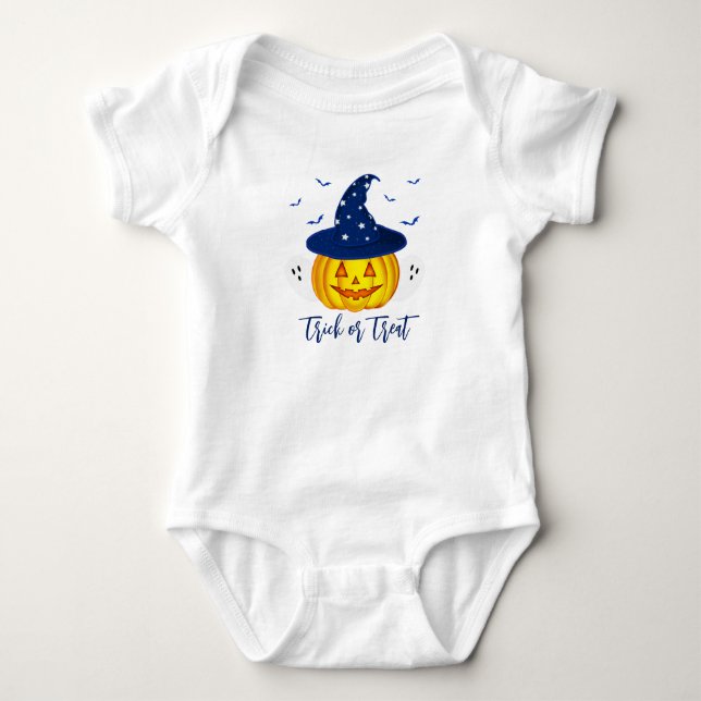 Cute White Halloween Pumpkin Spöken och Fladdermös T Shirt (Framsida)