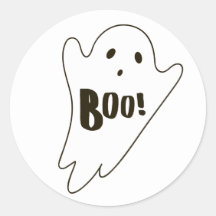 Cute white Halloween spöket säger BOO