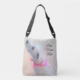 Cute White Hund Rosa Scarf Axelväska
