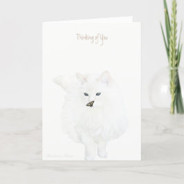 Cute White-katt - Ty på dig: Kort