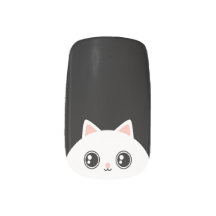 Cute White Kawaii Kattunge