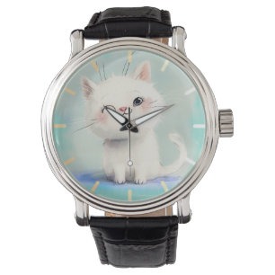 Cute White Kitten Armbandsur