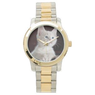 Cute white kitten armbandsur
