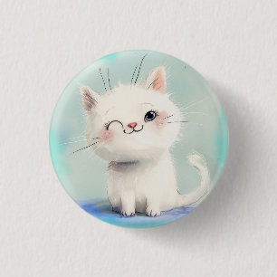 Cute White Kitten Knapp