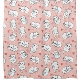 Cute White Kitten Rosa Background