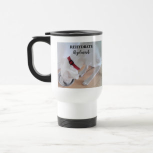 Cute White Labrador Mix Puppy Hund Drinking Vatten Resemugg
