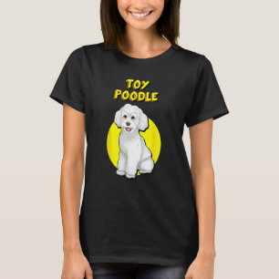 Cute White Leksak Pudel T Shirt