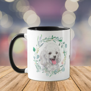Cute White Leksak Pudel, utandningskassan Mugg