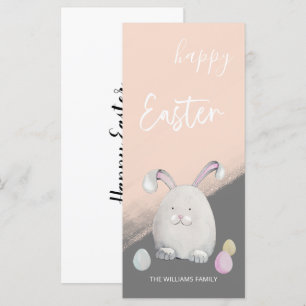 Cute White Lycklig Bunny Watercolor