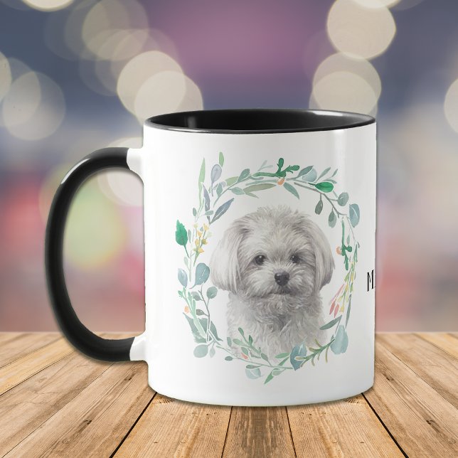 Cute White Maltese Wand Coffe Mugg (Skapare uppladdad)