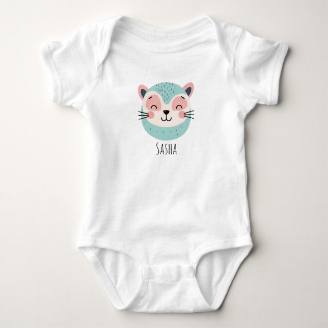 Cute White Personalized Baby Bodysuit – Adorable T Shirt (Framsida)
