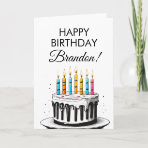 Cute White Piano Nycklar Cake Pianist Birthday Kort