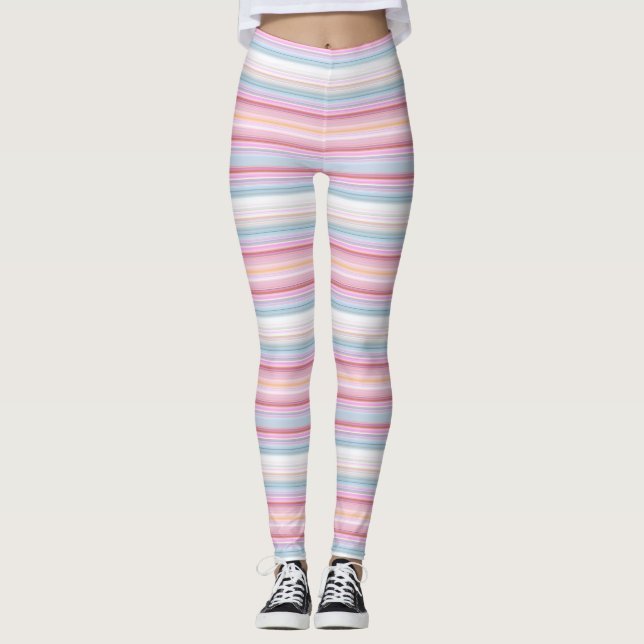Cute white pinky rand leggings (Framsida)