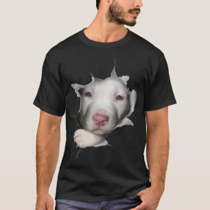 Cute White Pitbull Ansikte Inside Me T Shirt