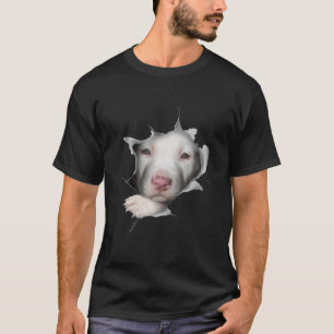 Cute White Pitbull Ansikte Inside Me T Shirt