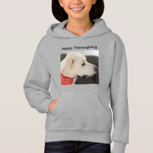 Cute White Puppy Hund Thanksgiving Hoodie T Shirt