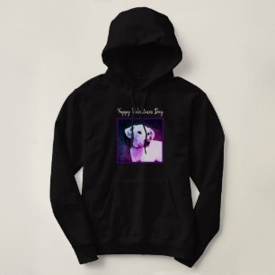 Cute White Puppy Hund Valentine Day Lila T Shirt