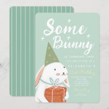 Cute White Rabbit En bit Bunny vrider 2 dagar