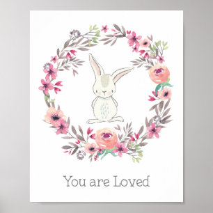 Cute White Rabbit som du älskar Poster