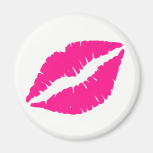 Cute white rosa kisses mönster-halsen slips magnet
