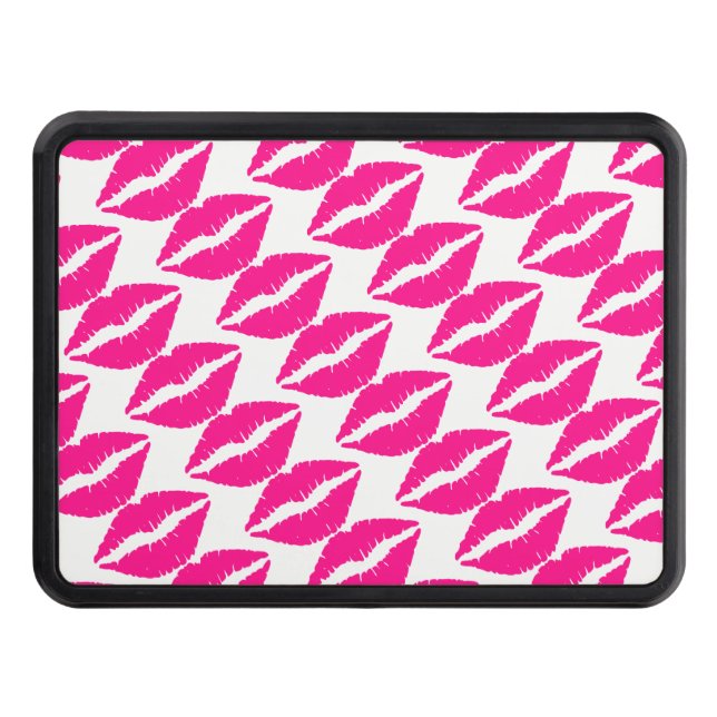 Cute white rosa kisses mönster-nacken slips Fodral Dragkroksskydd (Framsidan)