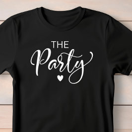 Cute White Script Bachelorette Party T Shirt